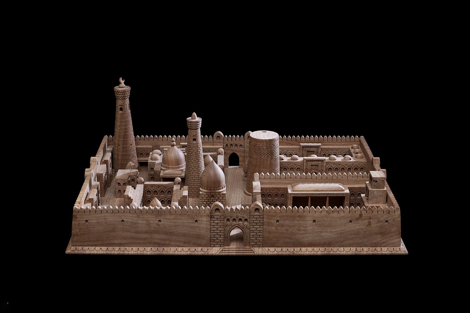 Carved wooden model of Khiva