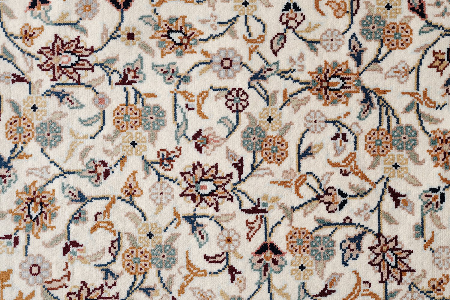 Silk carpet pattern in detail